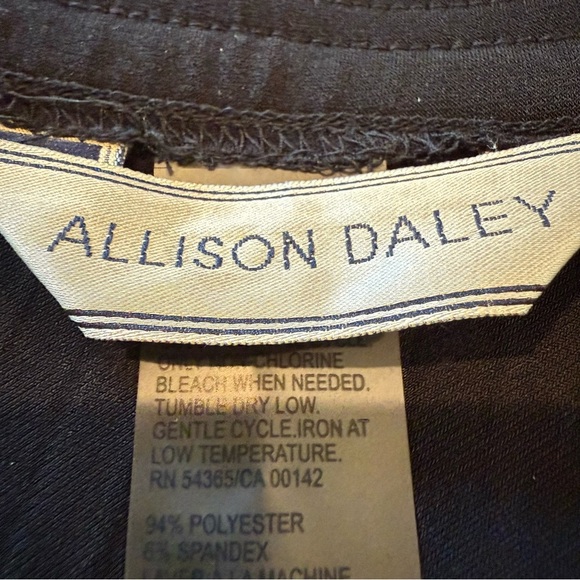 Allison Daley Elegant Black Full Pleated Skirt Flowy Classic Formal Women’s Sz M - Picture 6 of 8